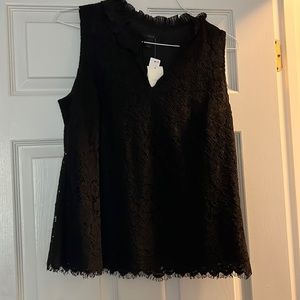 J Crew black sleeveless blouse size medium